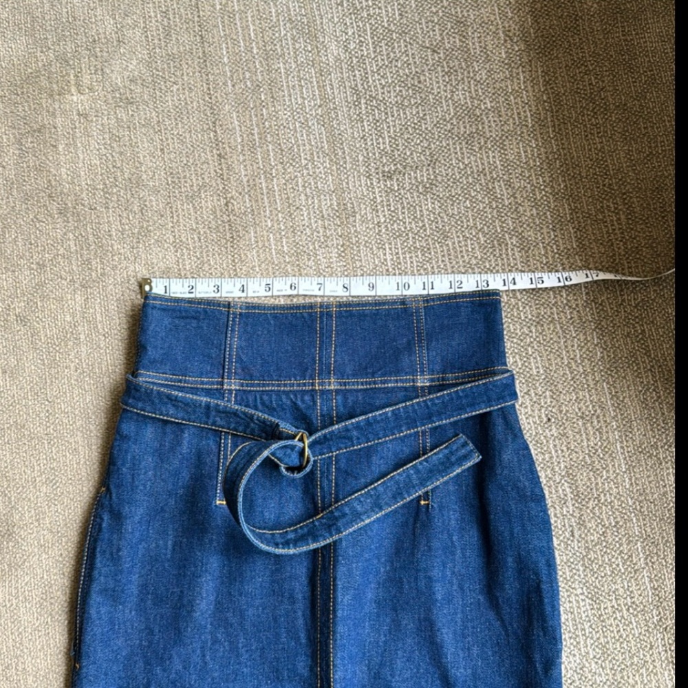 PHILOSOPHY Denim Midi Skirt with Belt - Picture 6 of 11